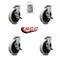 Service Caster 5 Inch Thermoplastic Wheel Top Plate Caster Set with Brakes SCC, 4PK SCC-05S510-TPRS-SLB-4 - alternate 1